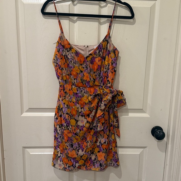 Lush Dresses & Skirts - Lush pink floral faux wrap dress, medium